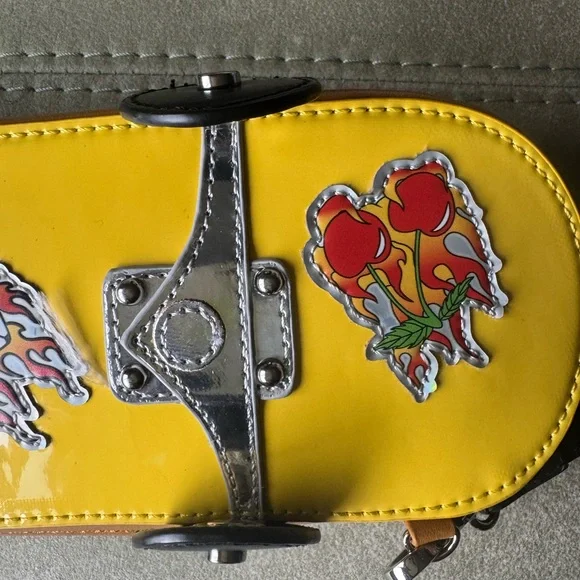 Kickflip Skateboard Crossbody Bag Yellow - Picture 11 of 12